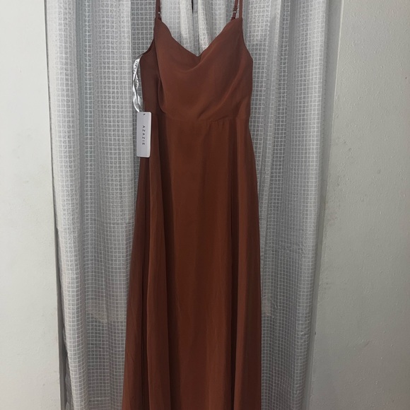 Azazie size 6 cedar rose dress - Picture 3 of 3
